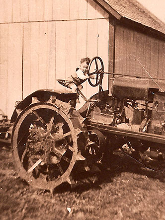 Skip on the tractor